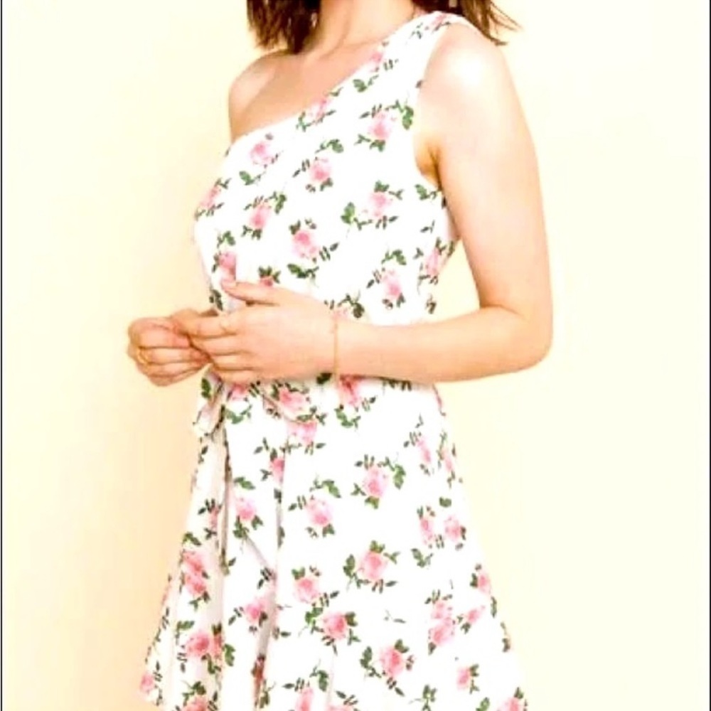 Francesca’s One shoulder Floral Dress